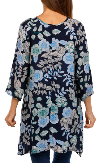 Thumbnail 3: J VALDI J Valdi Womens Floral V-Neck Swim Cover-Up 