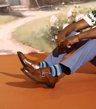 Thumbnail 4: Stacy Adams Stacy Adams Mens Boswell Cap Toe Double Monk Straps 