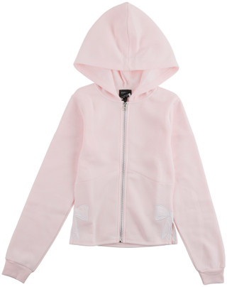Thumbnail 1: Derek Heart Derek Heart Juniors Fleece Embroidered Bows Full Zip Hoodie 
