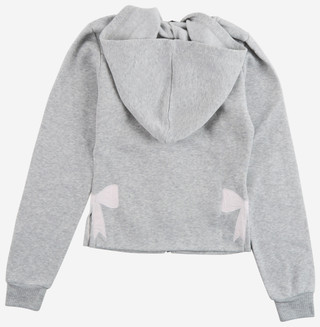 Thumbnail 2: Derek Heart Derek Heart Juniors Fleece Embroidered Bows Full Zip Hoodie 