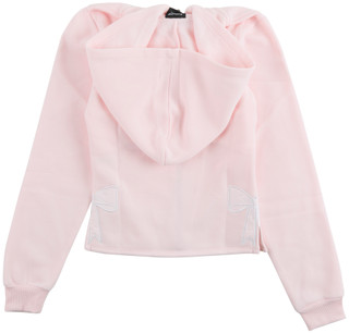 Thumbnail 2: Derek Heart Derek Heart Juniors Fleece Embroidered Bows Full Zip Hoodie 