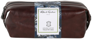 Thumbnail 1: ROBERT GRAHAM Robert Graham Genuine Leather Toiletry Bag 