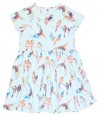 Thumbnail 1: TEA COLLECTION Tea Collection Big Girls Short Sleeve Wrap Neck Print Dress 