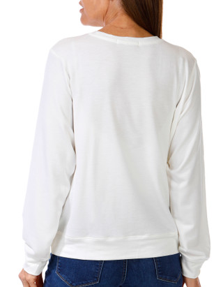 Thumbnail 2: Cyrus Cyrus Womens Long Sleeve Rhinestone Heel Top 