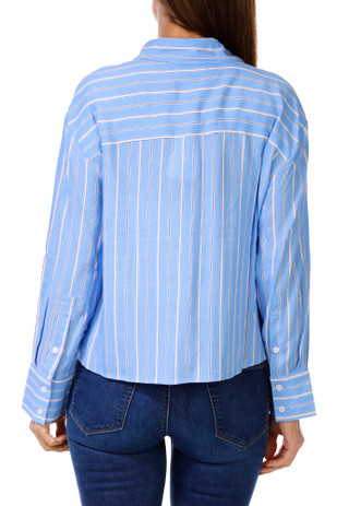 Thumbnail 2: Alex & Jordon Women's Stripe Print Button 