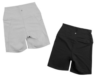 Thumbnail 2: Yogalicious Yogalicious Womens 2 Pk Active Tribeca Bike Shorts 