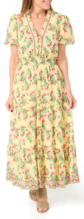 Thumbnail 1: MAX STUDIO Max Studio Womens Short Sleeve Georgette Maxi Dress 