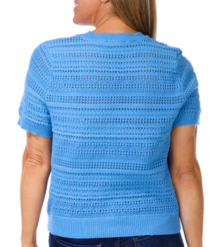 Thumbnail 2: Nanette Lepore Nanette Lepore Womens Short Sleeve Open Weave Bow Cardigan 