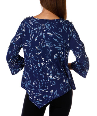 Thumbnail 2: Zac & Rachel Women's Petite Floral Print Top 