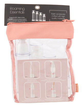 Thumbnail 2: Roaming Essentials 4 Pk Compression Pump Travel Toiletry Bottles 