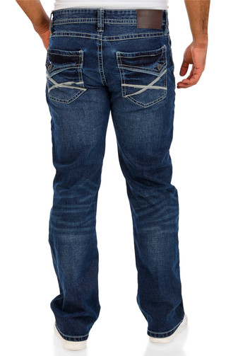 Thumbnail 2: Tk Axel Men's Button Flap Pocket Boot Cut Jeans 