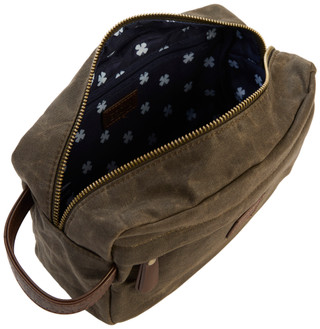 Thumbnail 3: Lucky Brand Lucky Brand Olive Waxed Canvas Dopp Bag 