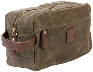 Thumbnail 4: Lucky Brand Lucky Brand Olive Waxed Canvas Dopp Bag 
