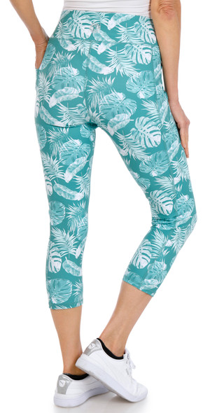 Thumbnail 3: Brisas Brisas Womens Active Airy Palms Capri Leggings 