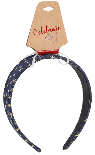 Thumbnail 2: Celebrate Celebrate Americana Stars Navy Headband 