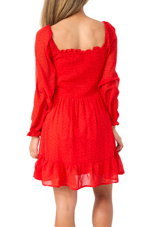 Thumbnail 2: As U Wish AS U WISH Juniors Smocked Ruffle Mini Hearts Dress 