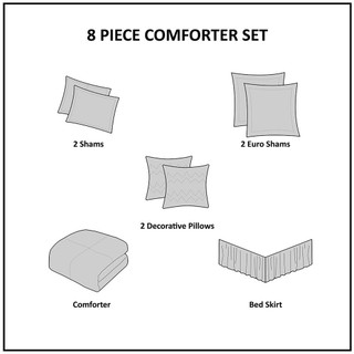 Thumbnail 3: 510 Design 510 Design 8 Pc. Powell Embroidered Comforter Set 