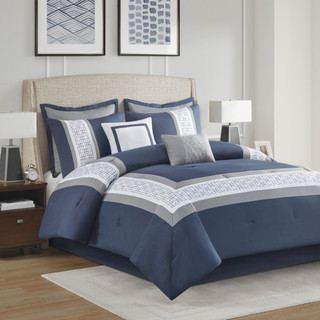 Thumbnail 2: 510 Design 510 Design 8 Pc. Powell Embroidered Comforter Set 