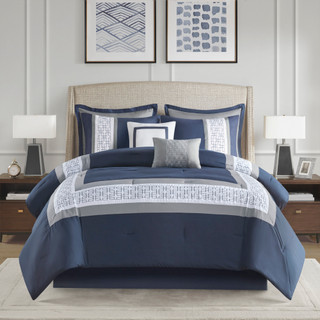 Thumbnail 9: 510 Design 510 Design 8 Pc. Powell Embroidered Comforter Set 
