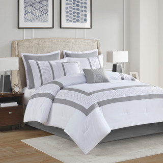 Thumbnail 2: 510 Design 510 Design 8 Pc. Powell Embroidered Comforter Set 