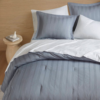 Thumbnail 10: 510 Design 510 Design 5 Pc. Logan Woven Striped Comforter Set 