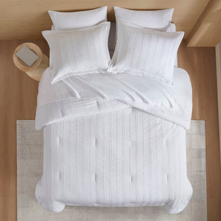 Thumbnail 34: 510 Design 510 Design 5 Pc. Logan Woven Striped Comforter Set 