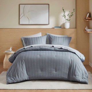 Thumbnail 42: 510 Design 510 Design 5 Pc. Logan Woven Striped Comforter Set 
