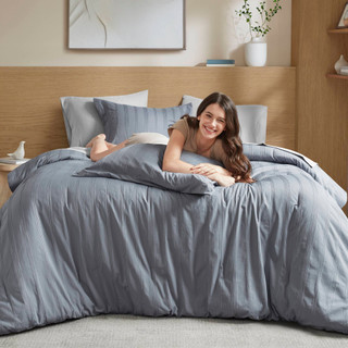 Thumbnail 22: 510 Design 510 Design 5 Pc. Logan Woven Striped Comforter Set 