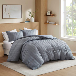 Thumbnail 1: 510 Design 510 Design Logan Woven Striped Duvet Cover Set 