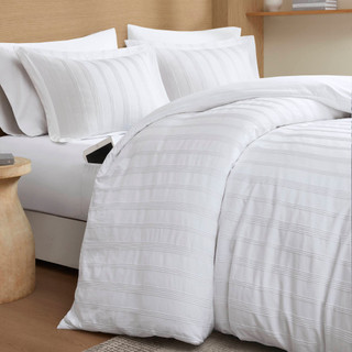 Thumbnail 25: 510 Design 510 Design Logan Woven Striped Duvet Cover Set 