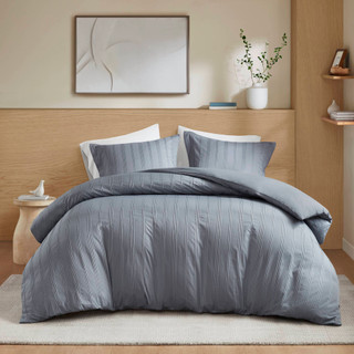 Thumbnail 26: 510 Design 510 Design Logan Woven Striped Duvet Cover Set 