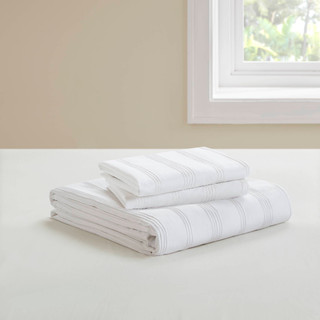 Thumbnail 48: 510 Design 510 Design Logan Woven Striped Duvet Cover Set 