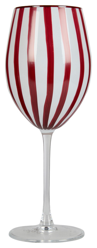 Thumbnail 2: Home Essentials Home Essentials Cabana Stripe Wine Glass 