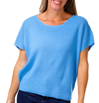 Thumbnail 1: Cyrus Cyrus Womens Short Sleeve Waffle Knit Solid Sweater 