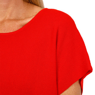 Thumbnail 2: Cyrus Cyrus Womens Short Sleeve Waffle Knit Solid Sweater 