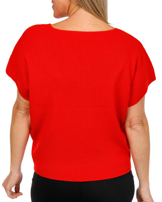 Thumbnail 3: Cyrus Cyrus Womens Short Sleeve Waffle Knit Solid Sweater 