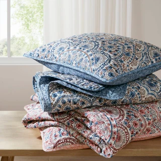 Thumbnail 11: 510 Design 510 Design Valerie Boho Floral Reversible Quilt Set 