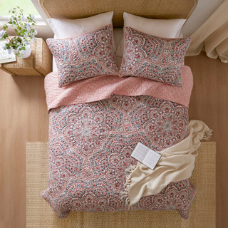 Thumbnail 12: 510 Design 510 Design Valerie Boho Floral Reversible Quilt Set 