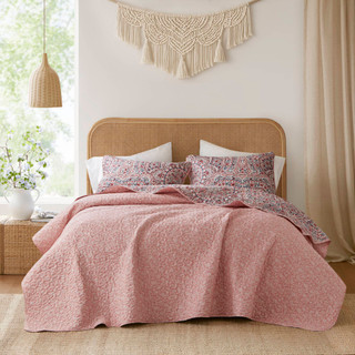 Thumbnail 14: 510 Design 510 Design Valerie Boho Floral Reversible Quilt Set 