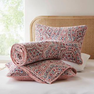 Thumbnail 16: 510 Design 510 Design Valerie Boho Floral Reversible Quilt Set 