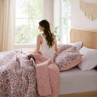Thumbnail 32: 510 Design 510 Design Valerie Boho Floral Reversible Quilt Set 
