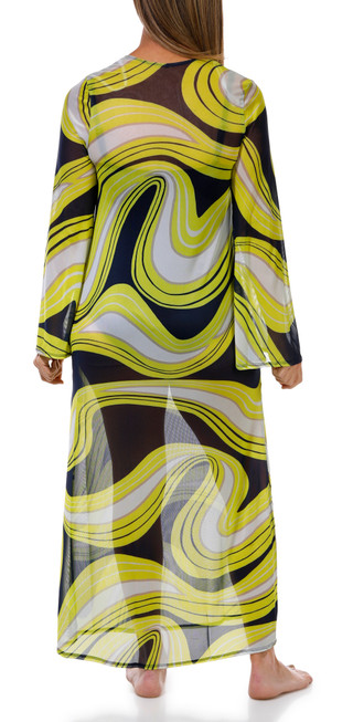 Thumbnail 3: Trina Turk Trina Turk Womens Mesh Maxi Swim Cover Up Dress 