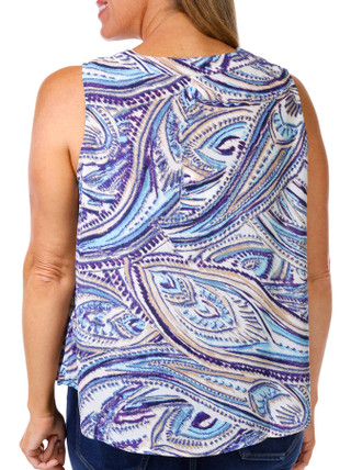 Thumbnail 3: ZAC AND RACHEL Zac and Rachel Womens Sleeveless Pleated Crepe Top 
