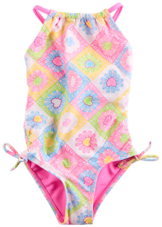 Thumbnail 1: Breaking Waves Breaking Waves Little Girls One Piece Cinched Side Swimsuit 