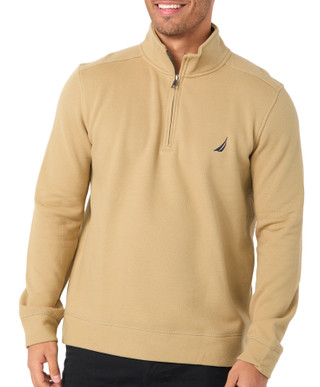 Thumbnail 1: Nautica Nautica Mens 1/4 Zip Pique Fleece Pull-Over 