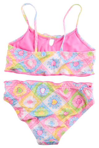 Thumbnail 2: Breaking Waves Breaking Waves Big Girls Two Piece Print Bikini Swimsuit 