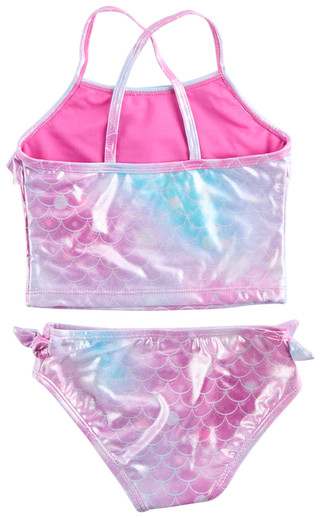 Thumbnail 2: Breaking Waves Breaking Waves Little Girls Two Piece Print Tankini Swimsuit 