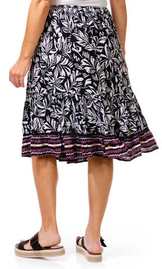 Thumbnail 3: Nostalgia Nostalgia Womens Floral Ruffle Hem Midi Skirt 