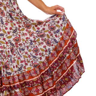 Thumbnail 2: Nostalgia Nostalgia Womens Floral Ruffle Hem Maxi Skirt 