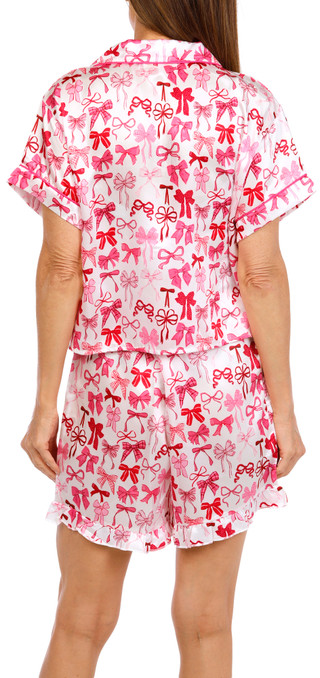 Thumbnail 6: SIMPLY SOUTHERN Simply Southern Womens 2 Pc Satin Bow Print Pajamas 